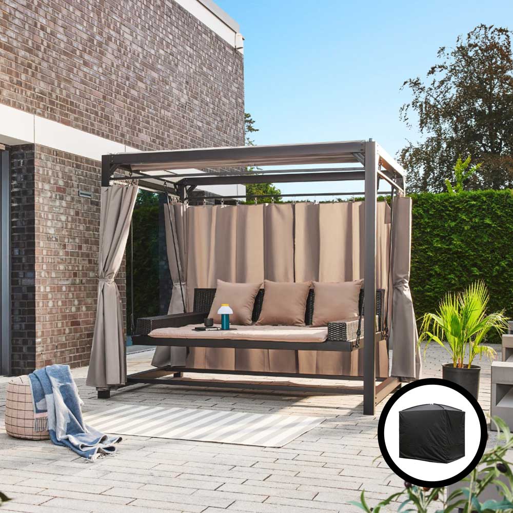 Home Deluxe Pavillon Gartenliege PROVENCE - mit Abdeckung 