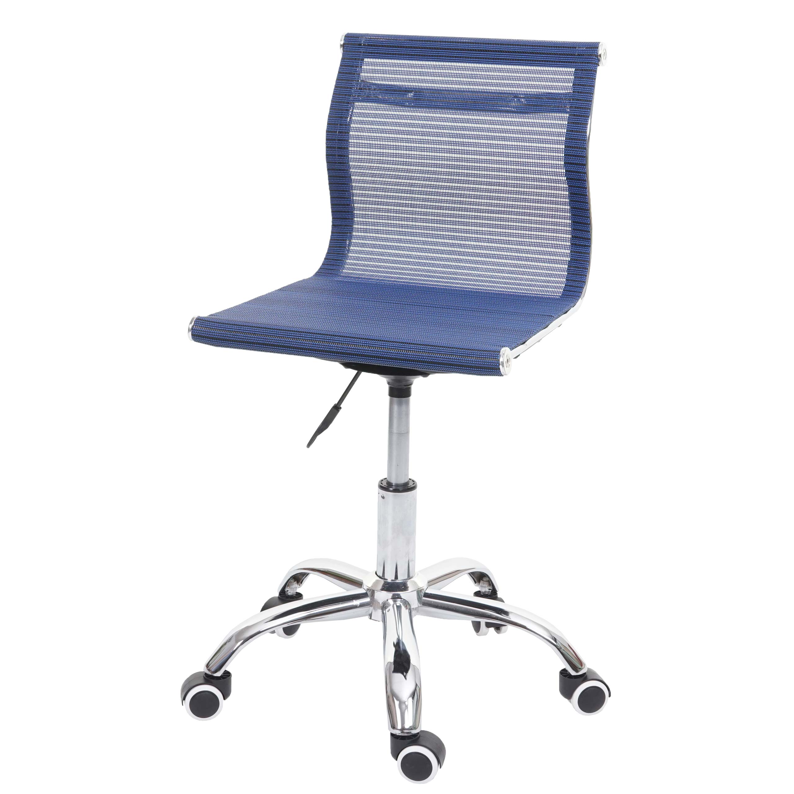 B&uuml;rostuhl MCW-K53, Drehstuhl Schreibtischstuhl Computerstuhl, Netzbezug Stoff/Textil ~ blau 