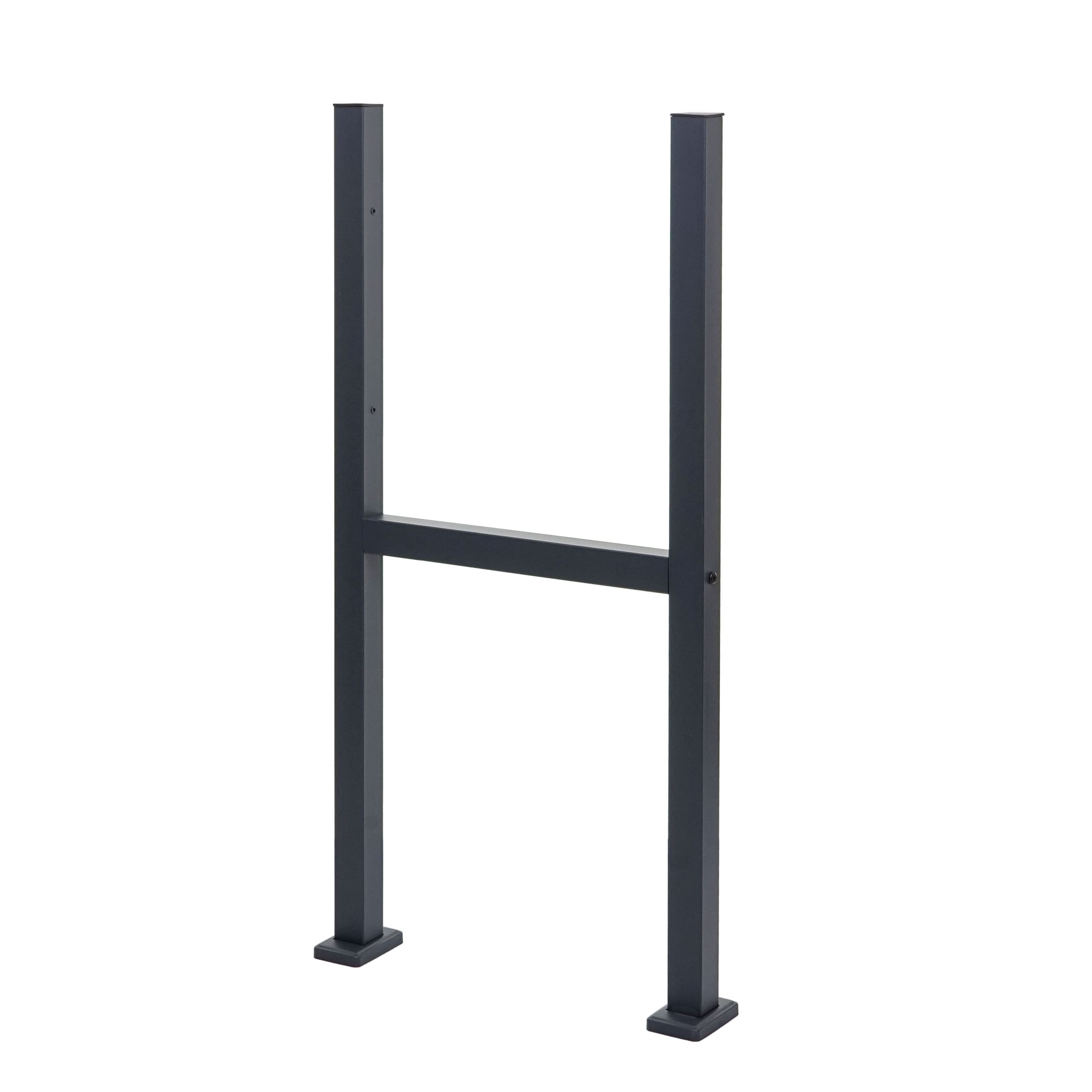 Standfu&szlig; f&uuml;r Paketkasten MCW-K41, Befestigungsst&auml;nder Briefkasten Paketkastenst&auml;nder, verzinkter Stahl ~ anthrazit 