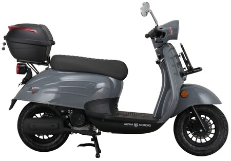 ccm bei 5 Motorroller Adria km/h inkl. EURO Motors 45 Topcase Alpha grau Marktkauf bestellen online 50