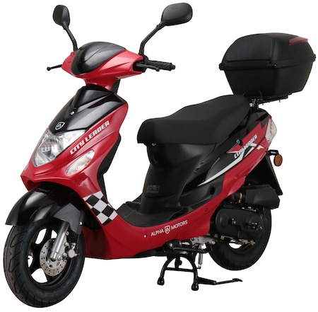 bestellen Motors Motorroller CityLeader bei Topcase ccm inkl. Alpha 50 45 online Marktkauf 5 rot EURO kmh