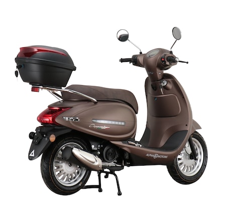 Alpha Motors Motorroller Cappucino Marktkauf EURO 45 50 ccm bei Topcase 5 inkl. bestellen km/h mattbraun online