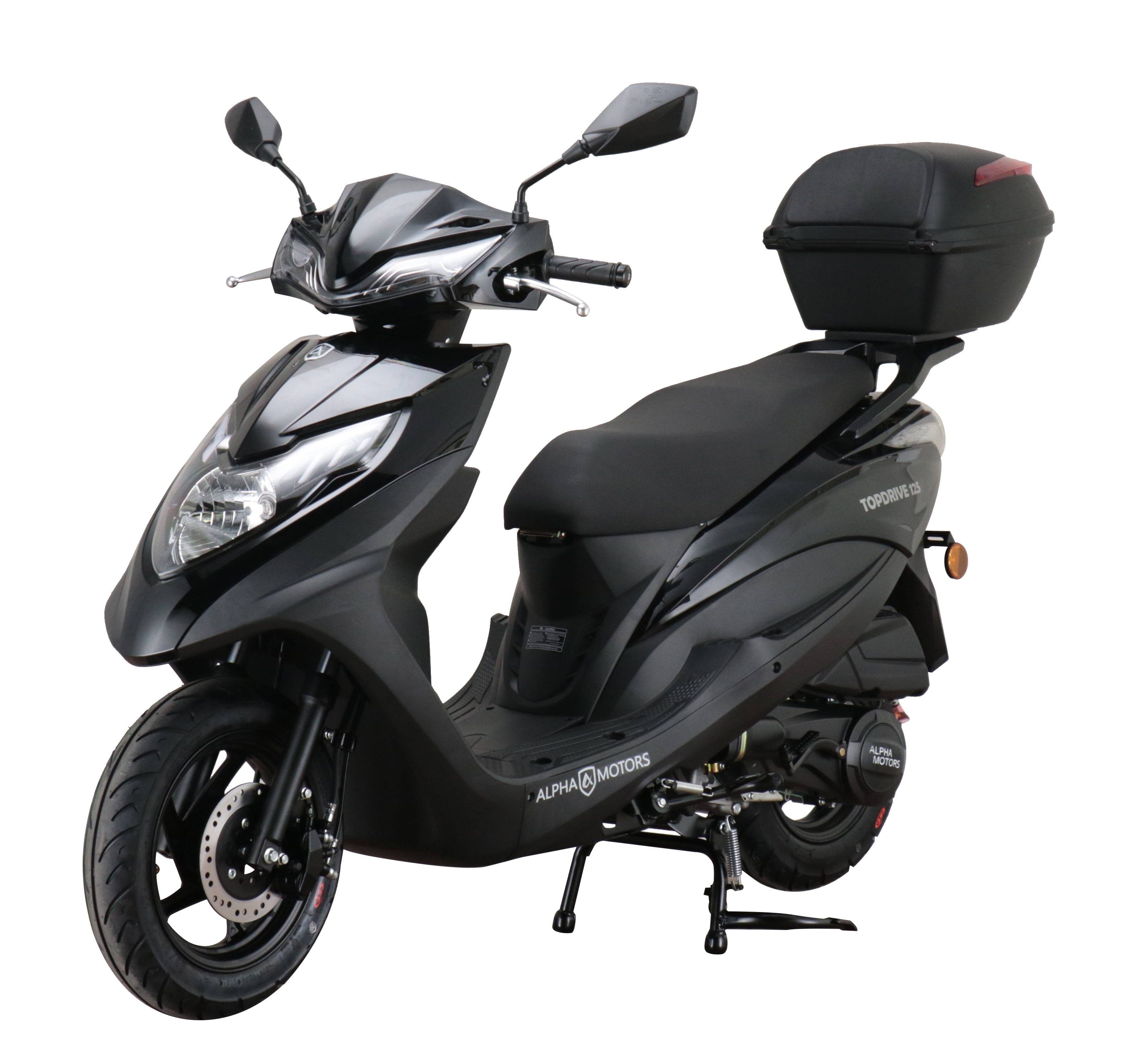 Alpha Motors Motorroller Topdrive 125 ccm 85 km/h EURO 5 schwarz inkl. Topcase 