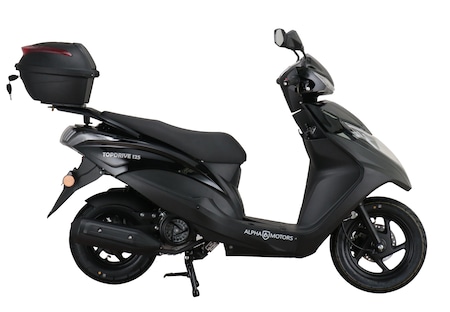 online km/h Motors schwarz bestellen 5 Topdrive EURO Topcase inkl. Alpha Motorroller 85 Marktkauf 125 bei ccm