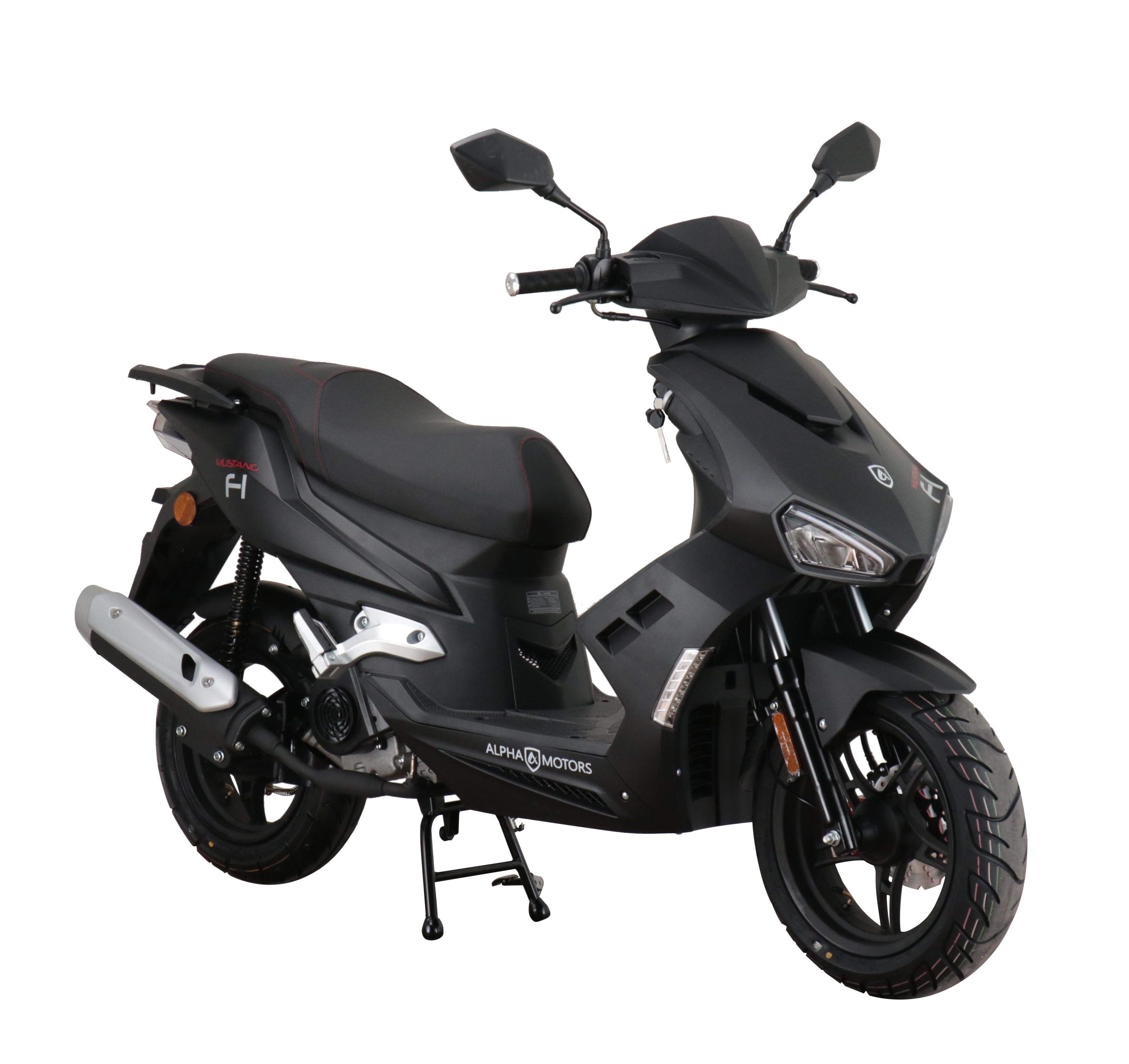 Alpha Motors Mofaroller Mustang FI 50 ccm 25 kmh EURO 5 mattschwarz 