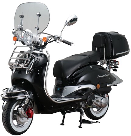 Marktkauf kmh bei 5 Firenze 125 Classic 85 online bestellen Motorroller schwarz Alpha EURO Motors ccm Retro