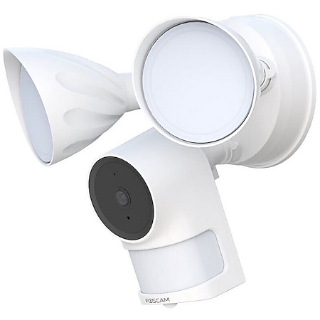 Foscam F41 ist eine Flutlichtkamera mit Bewegungsmelder, integrierter Beleuchtung und Sicherheitssirene, sehr guter Nachtsicht, Zwei-Wege-Audio, 4 MP Auflösung, Dualband-WLAN oder Netzwerkkabel, KI-Erkennung für Menschen und mehr. 