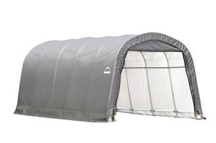 ShelterLogic Stahl Folien Zeltgarage Gerätehaus 22,57m² grau 610x370x240 cm 