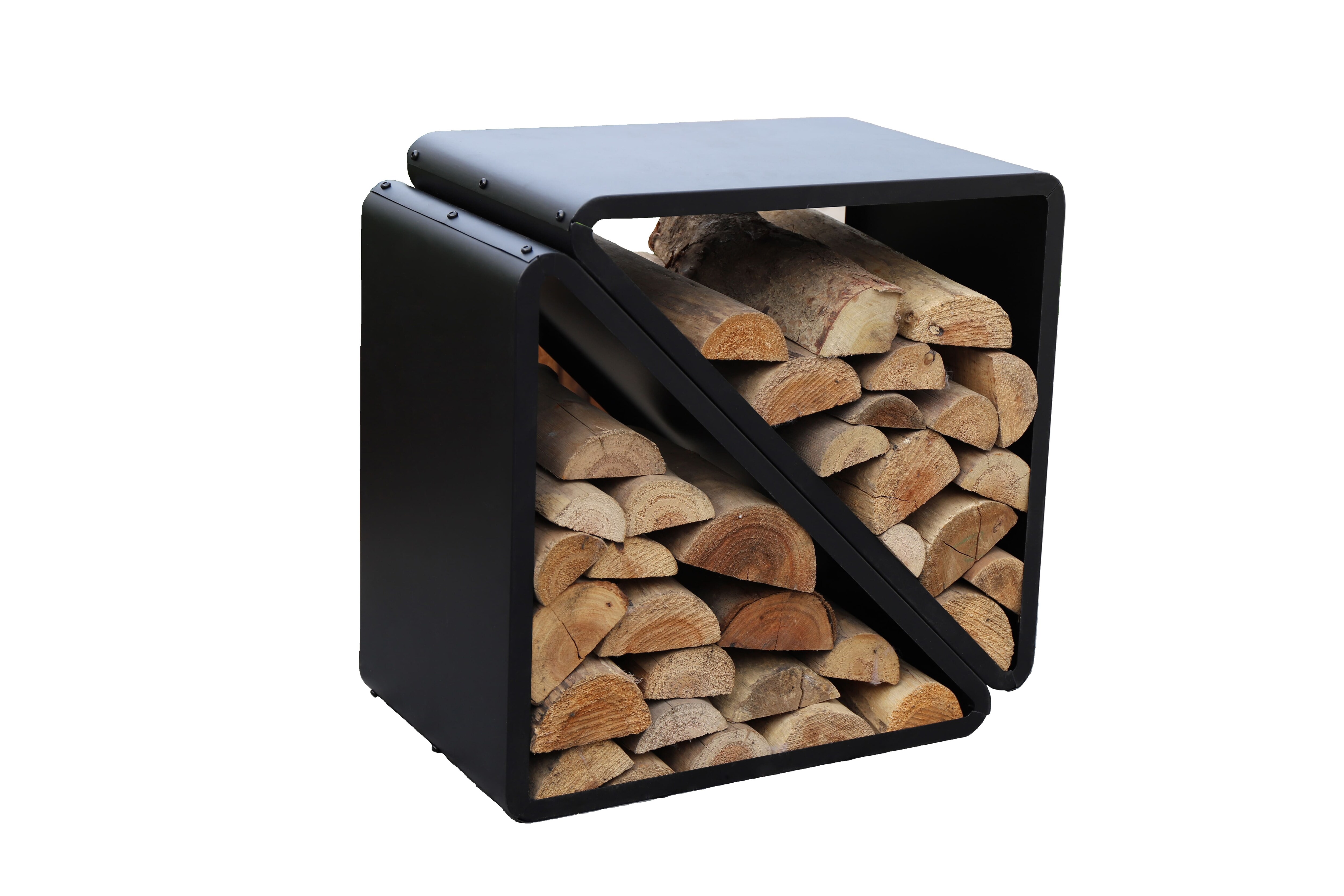 Westmann Stahl Kaminholzregal Holzlager schwarz 57x36x56 cm 
