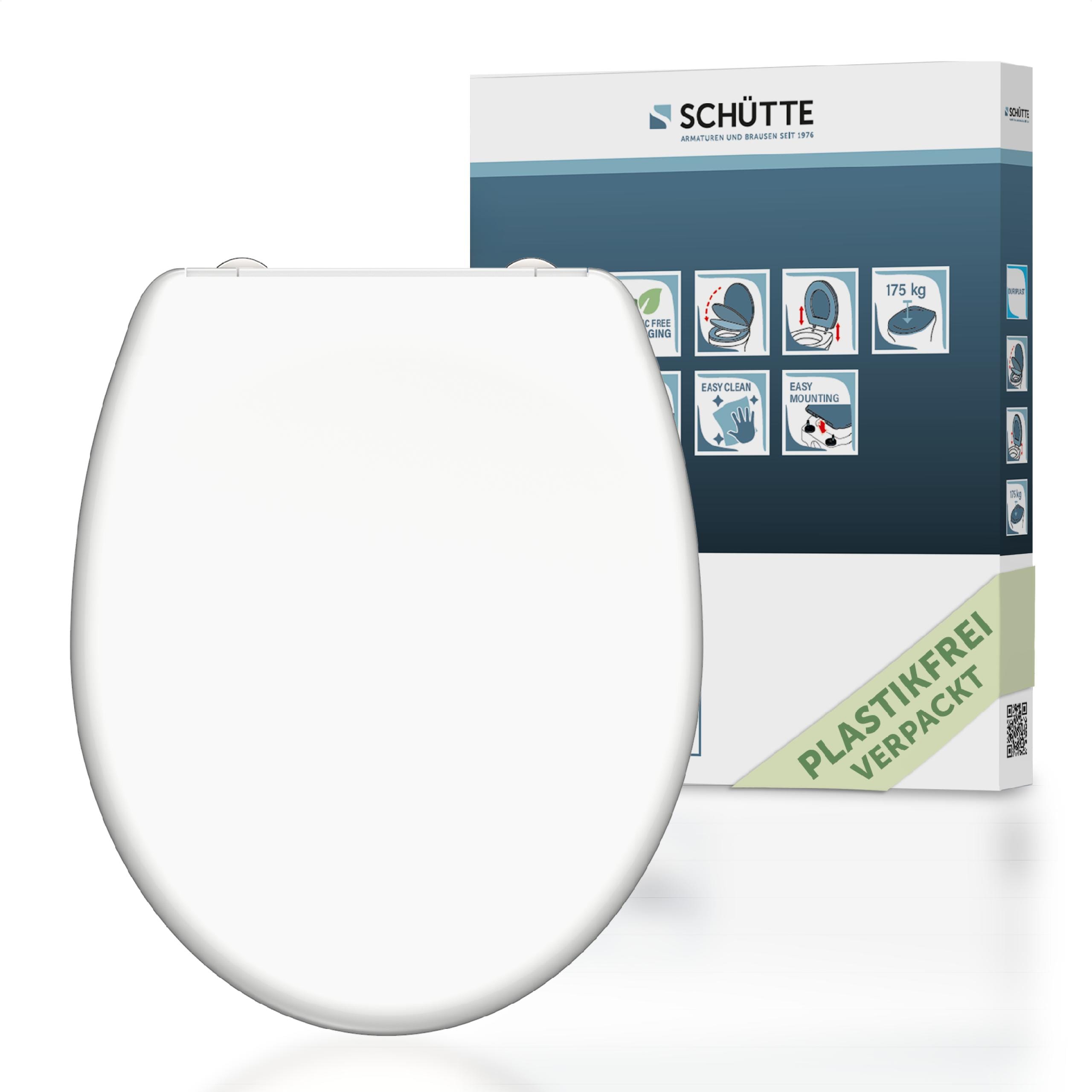 Sch&uuml;tte Duroplast WC Sitz WHITE mit Absenkautomatik und Schnellverschluss 
