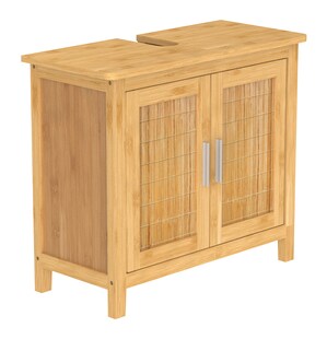 Eisl Waschbeckenunterschrank Bambus mit zwei Türen 