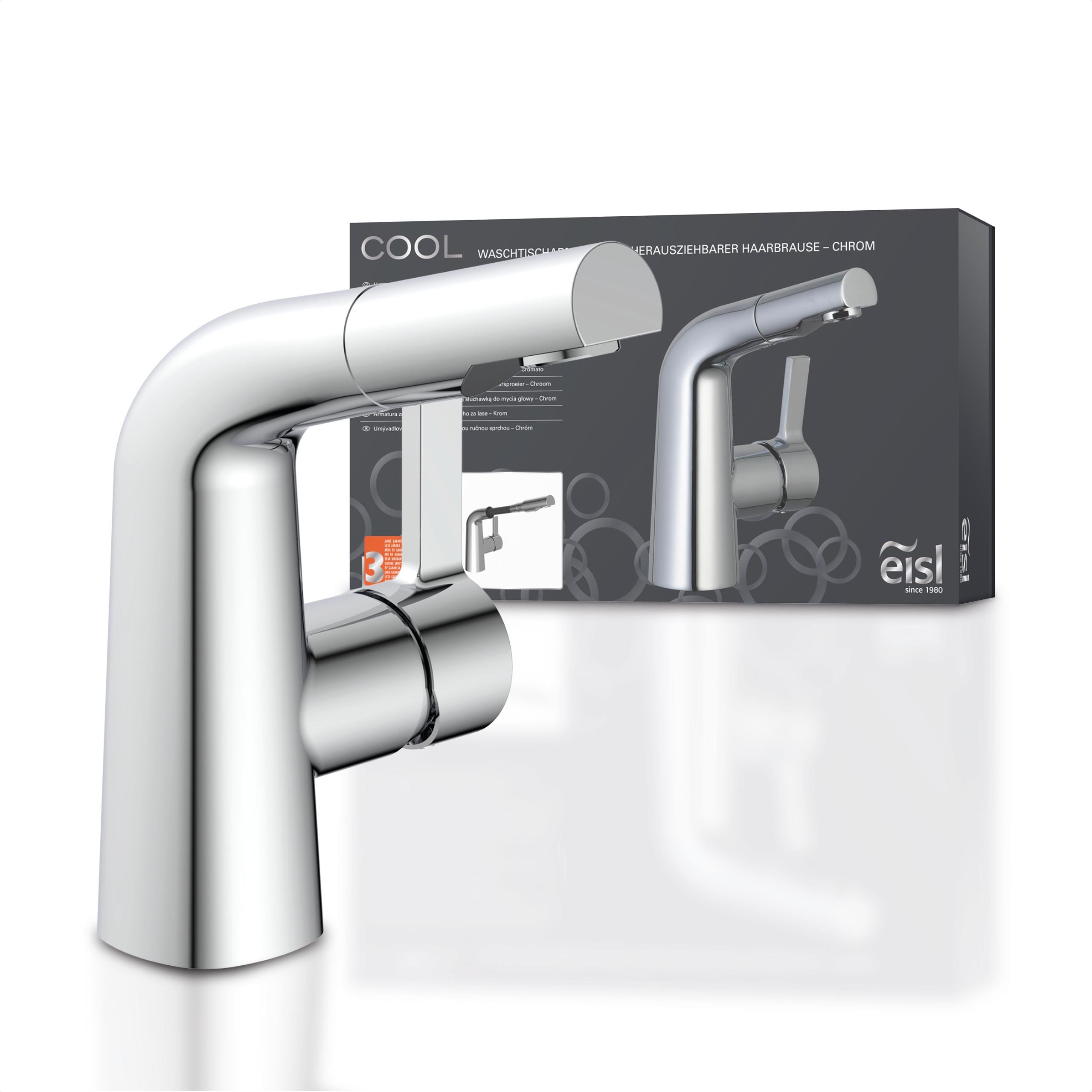 Eisl COOL Waschtischarmatur mit herausziehbarer Brause Chrom 