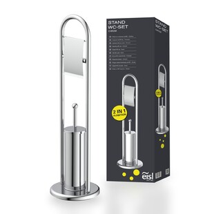 Eisl WC Bürstengarnitur freistehend mit Toilettenpapierhalter Edelstahl 