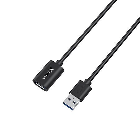 Kabel XLayer Colour Line Verlängerungskabel USB to USB 1.5 m Black 