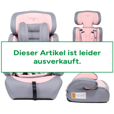 Blij`r Ivo pink/grey Autositz Kindersitz Gruppe I-III 9-36kg mit  Seitenaufprallschutz