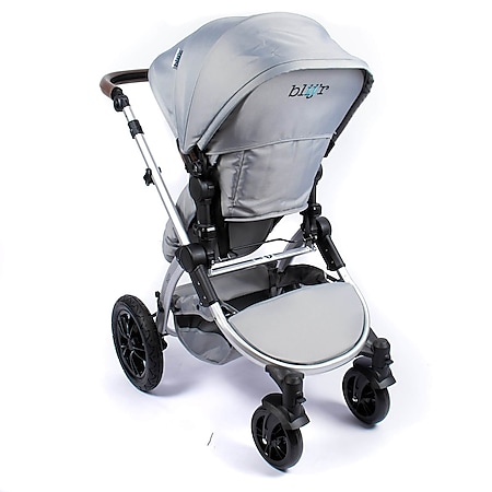 Blij´r Sam grau 2in1 Luxus Kombi Kinderwagen 360 Grad drehbar Buggy Baby Babyschale Sportbuggy 