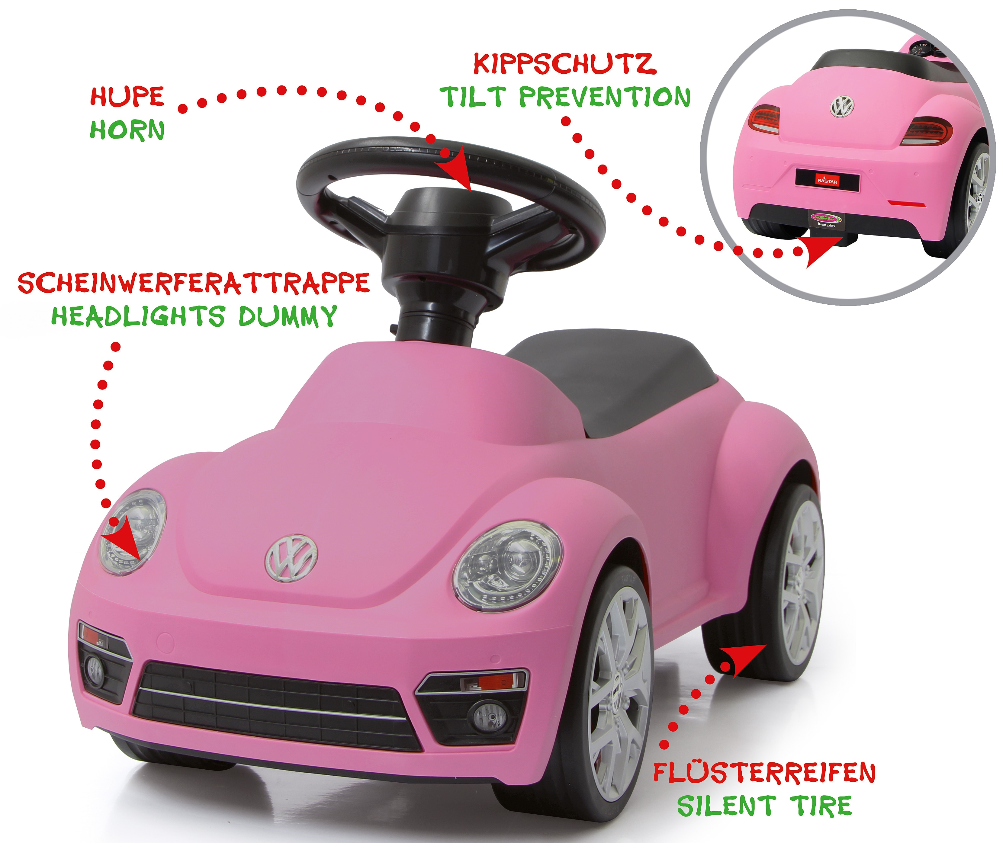 JAMARA_Rutscher VW Beetle pink 