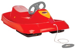Jamara Snow Play Bob Ralley 100 cm rot mit Lenkrad und Bremse 