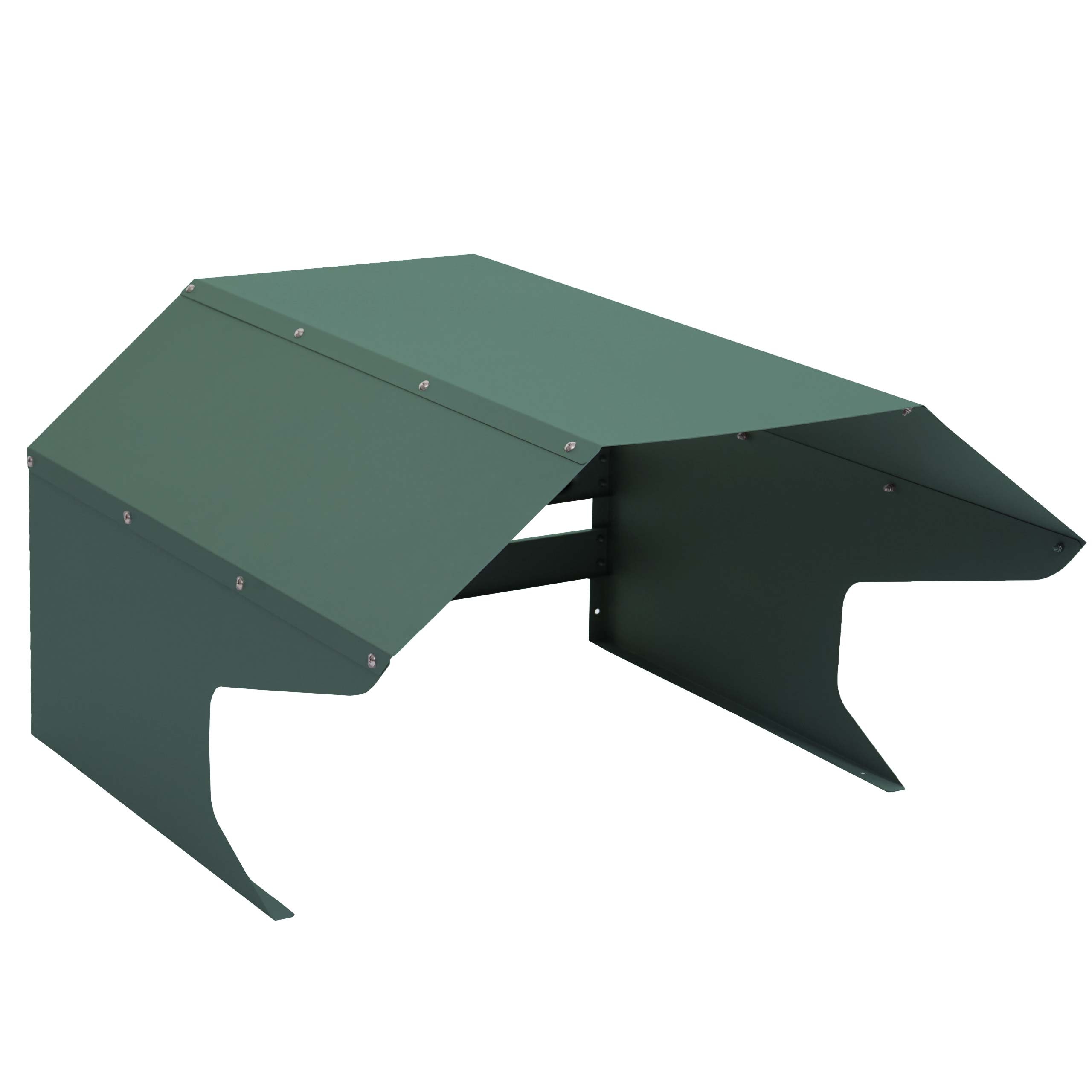 M&auml;hroboter-Garage MCW-L43, Dach Unterstand f&uuml;r Rasenm&auml;her, Metall 40x59x69cm ~ gr&uuml;n 