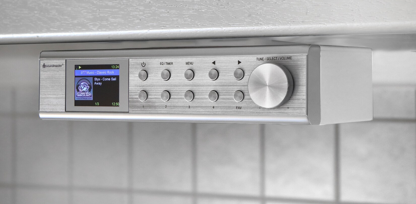 Radio Internet à suspendre Soundmaster IR1500SI – Internet, DAB+, FM, Bluetooth, WiFi, fonction mains libres, argent