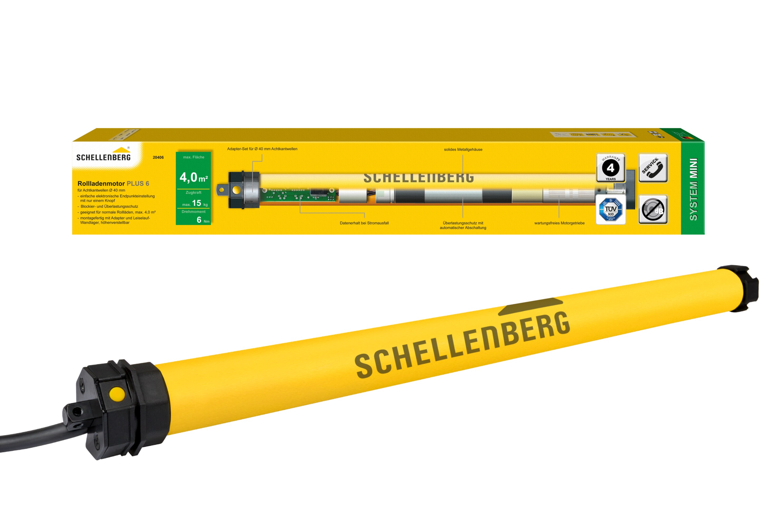 Schellenberg Rohrmotor PLUS Mini 6 Nm 