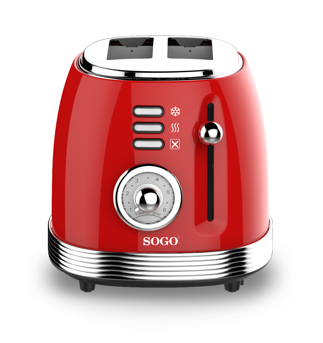 SOGO RETRO Serie Toaster rot 