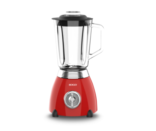 SOGO RETRO REIHE GLAS-STANDMIXER rot 1.5 L KAPAZITÄT 