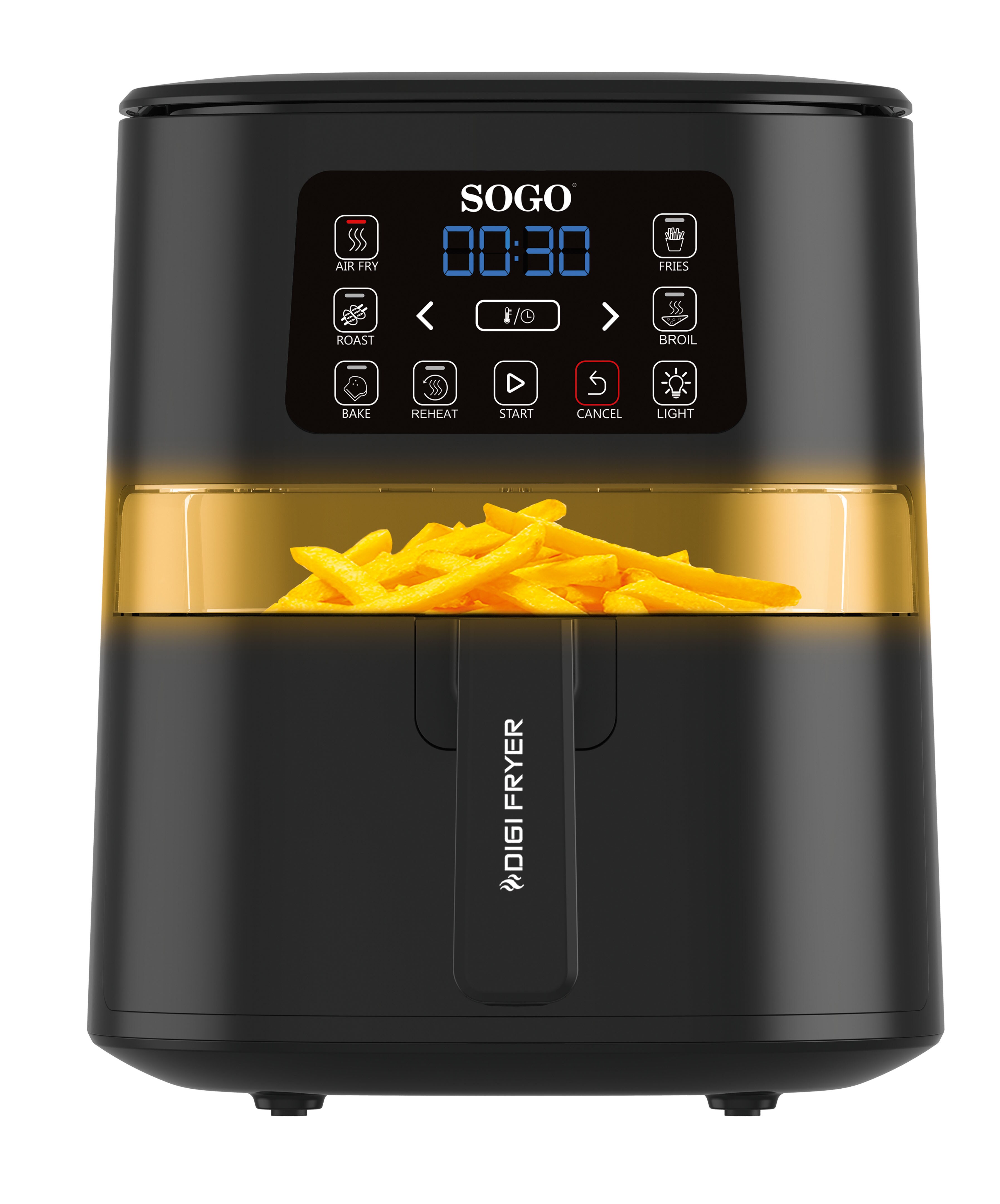 SOGO ELEKTRISCHE HEI&szlig;LUFTFRITTEUSE 4 L KAPAZIT&Auml;T 