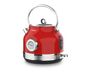 SOGO RETRO Serie Wasserkocher rot 1.8 L Kapazität 