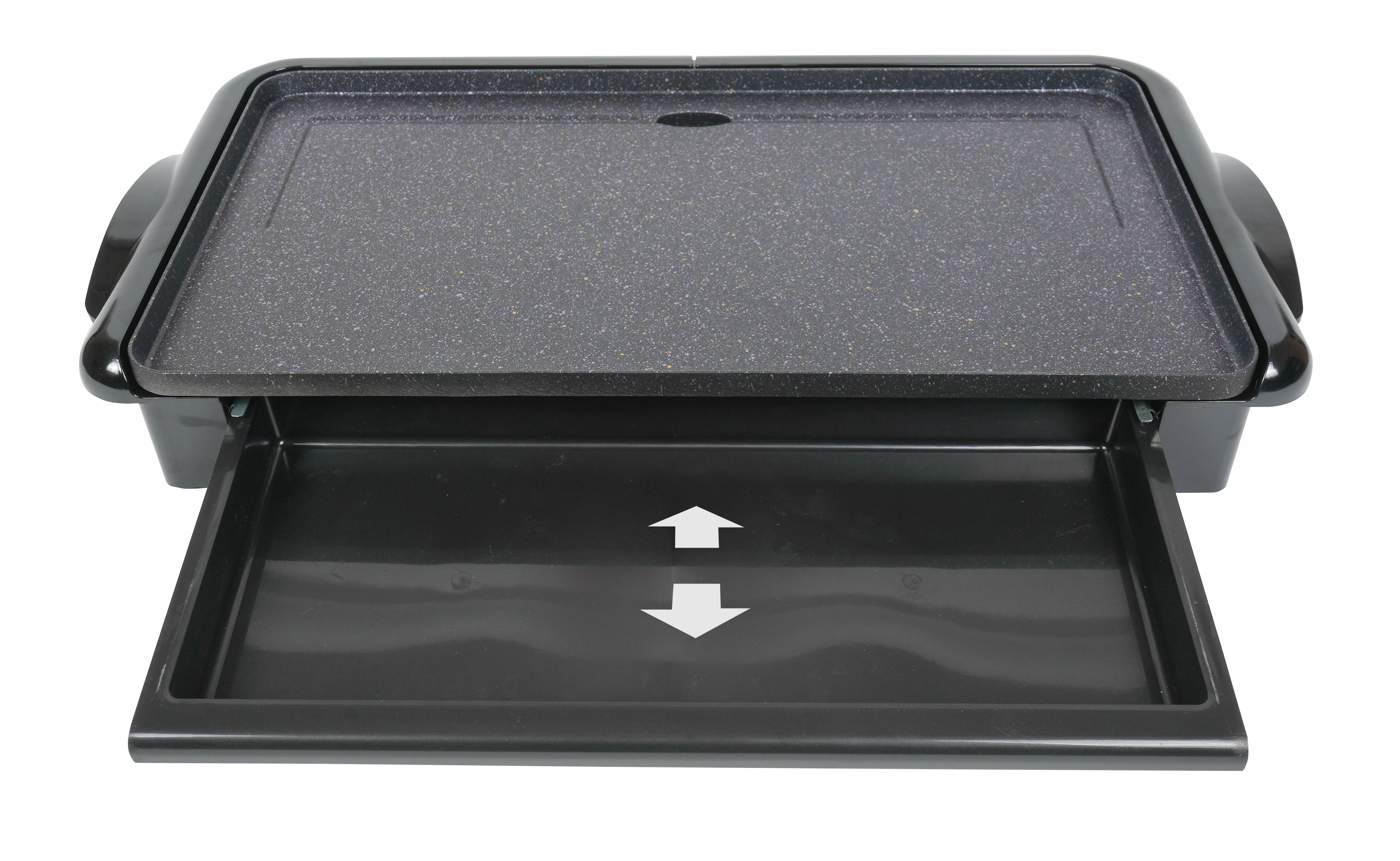 SOGO Elektrischer Tischgrill mit Stone-Finish-Beschichtung - 46x26CM - 2000W 