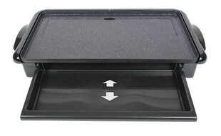 SOGO Elektrischer Tischgrill mit Stone-Finish-Beschichtung - 46x26CM - 2000W 