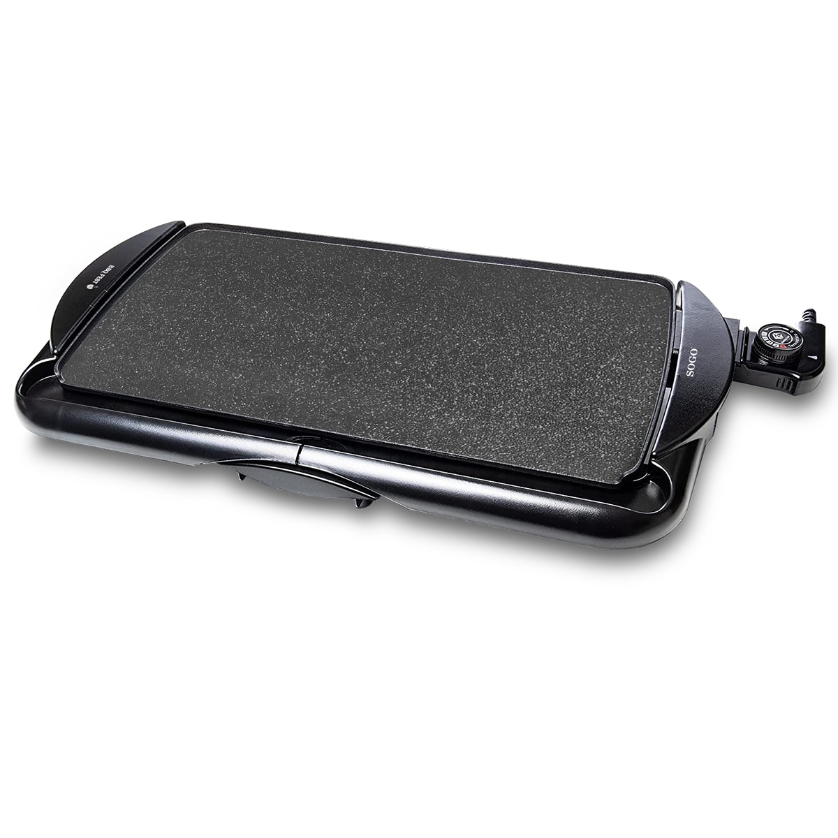 SOGO Elektrischer Tischgrill mit Stone-Finish-Beschichtung - 48x26cm - 2000W 