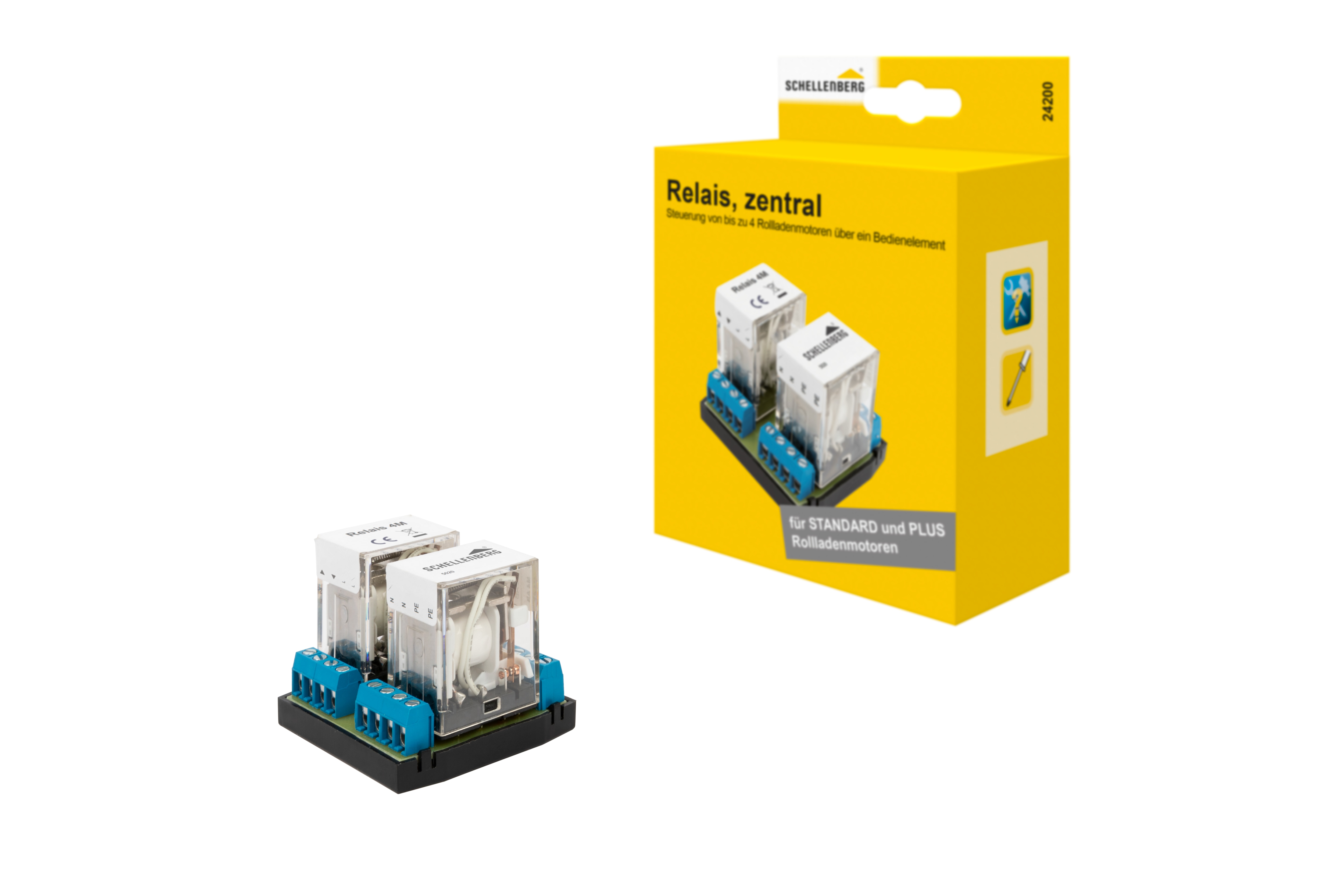 Schellenberg Rolladen-Relais zentral 4-fach 