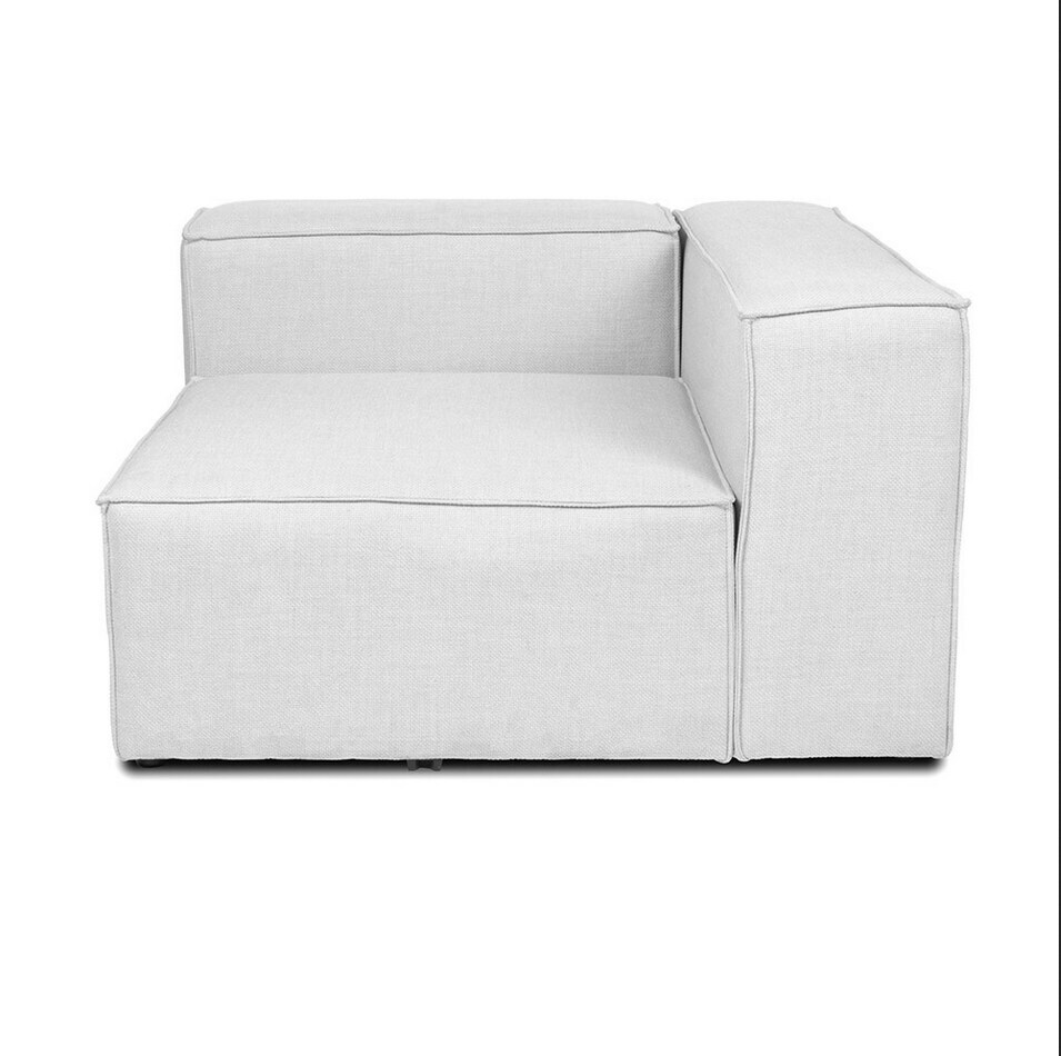 HOME DELUXE Modulares Sofa VERONA -versch. Ausführungen - rechtes Ecksofa - hellgrau