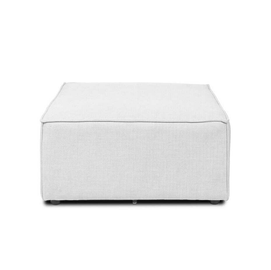 HOME DELUXE Modulares Sofa VERONA  -versch. Ausführungen - Hocker - hellgrau