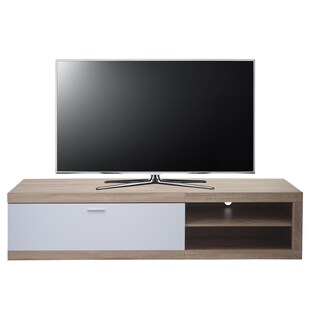 TV-Rack MCW-L33, TV-Board Fernsehtisch Lowboard TV-Schrank Kommode, Holz 43x180x41cm Staufach, Eiche-Optik, weiß 