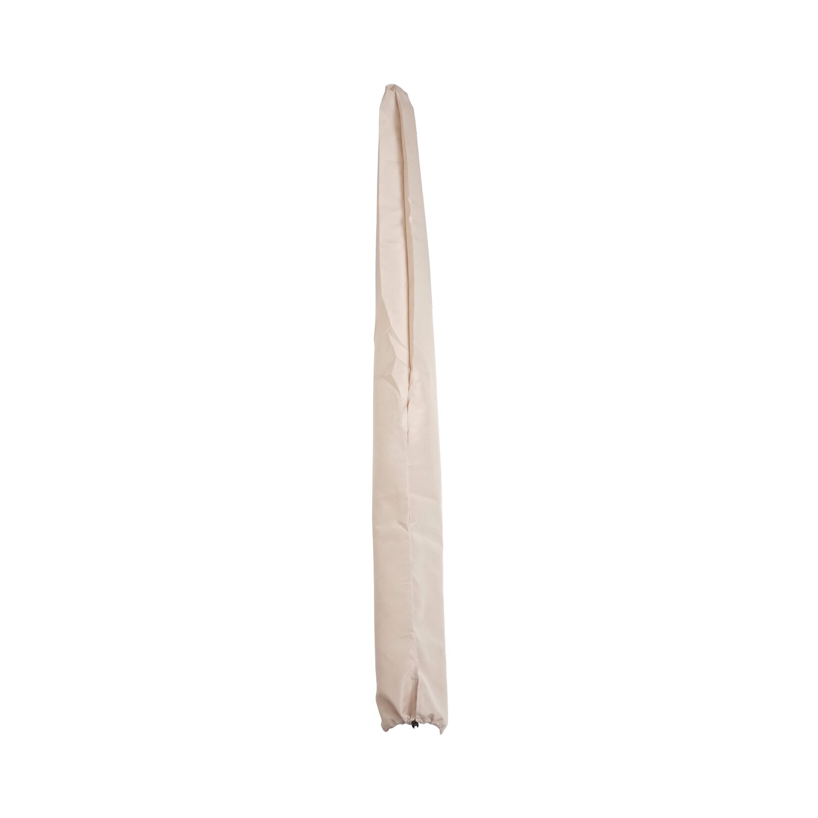 Schutzhülle für 3m Halb-Sonnenschirm Lorca, Abdeckhülle Cover mit Kordelzug ~ creme