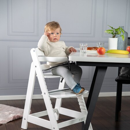 Treppenhochstuhl \'Sit mitwachsend III\', bestellen Babyhochstuhl bei Up weiß Jugendstuhl, zum Holz online vom bis Marktkauf