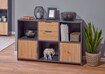 Inter Link Sideboard Pepeto - Anthrazit und Eiche Artisan Nachbildung - versch. Farben