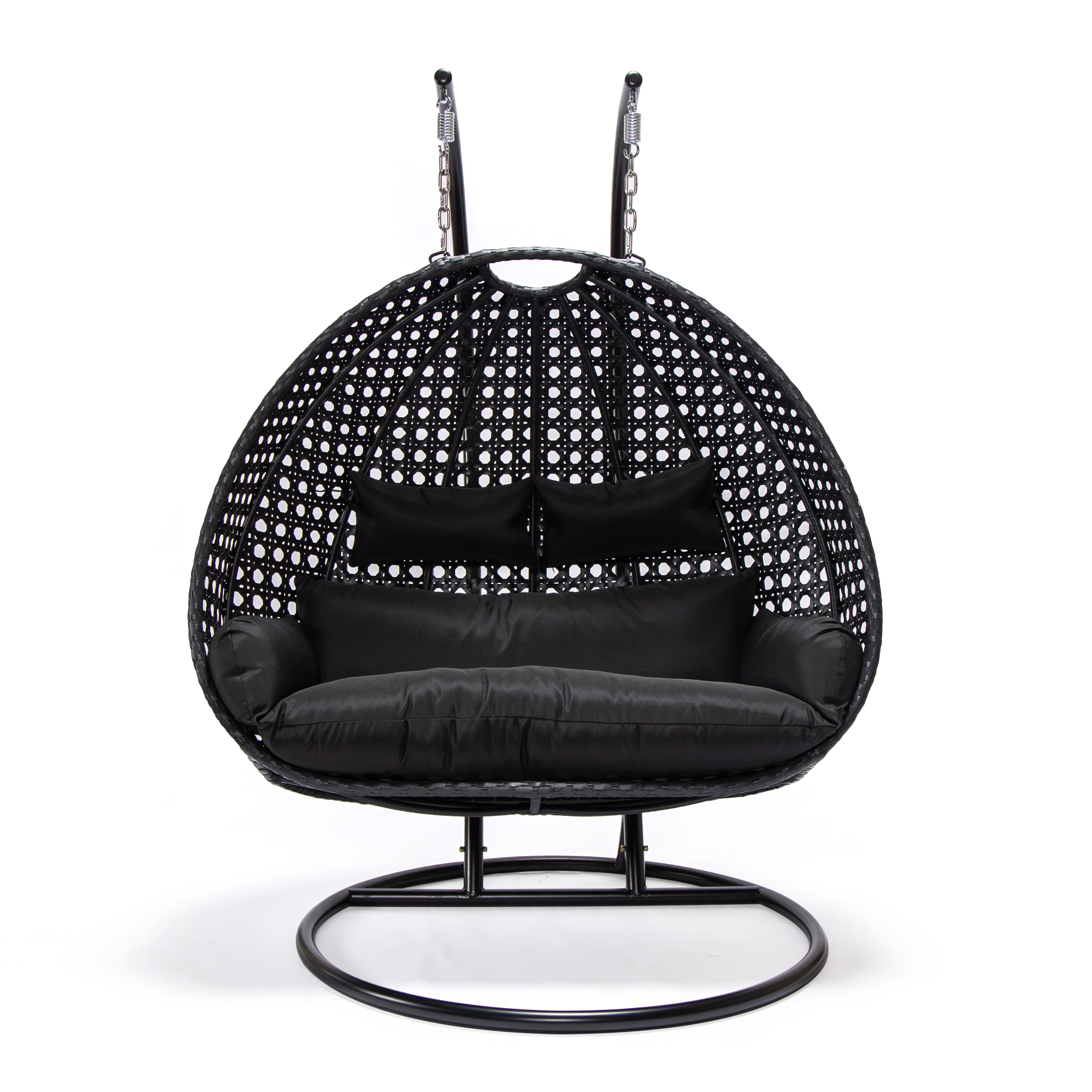 Home Deluxe Polyrattan H&auml;ngesessel TWIN schwarz - versch. Ausf&uuml;hrungen 