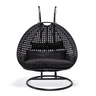 Home Deluxe Polyrattan Hängesessel TWIN schwarz - versch. Ausführungen 