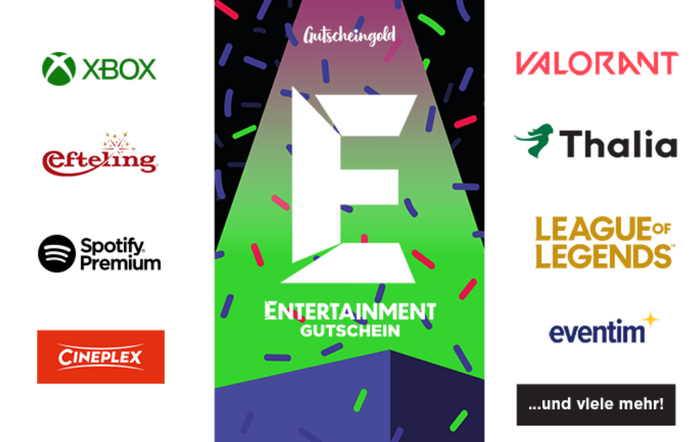 Gutscheingold ENTERTAINMENT Geschenkcode 