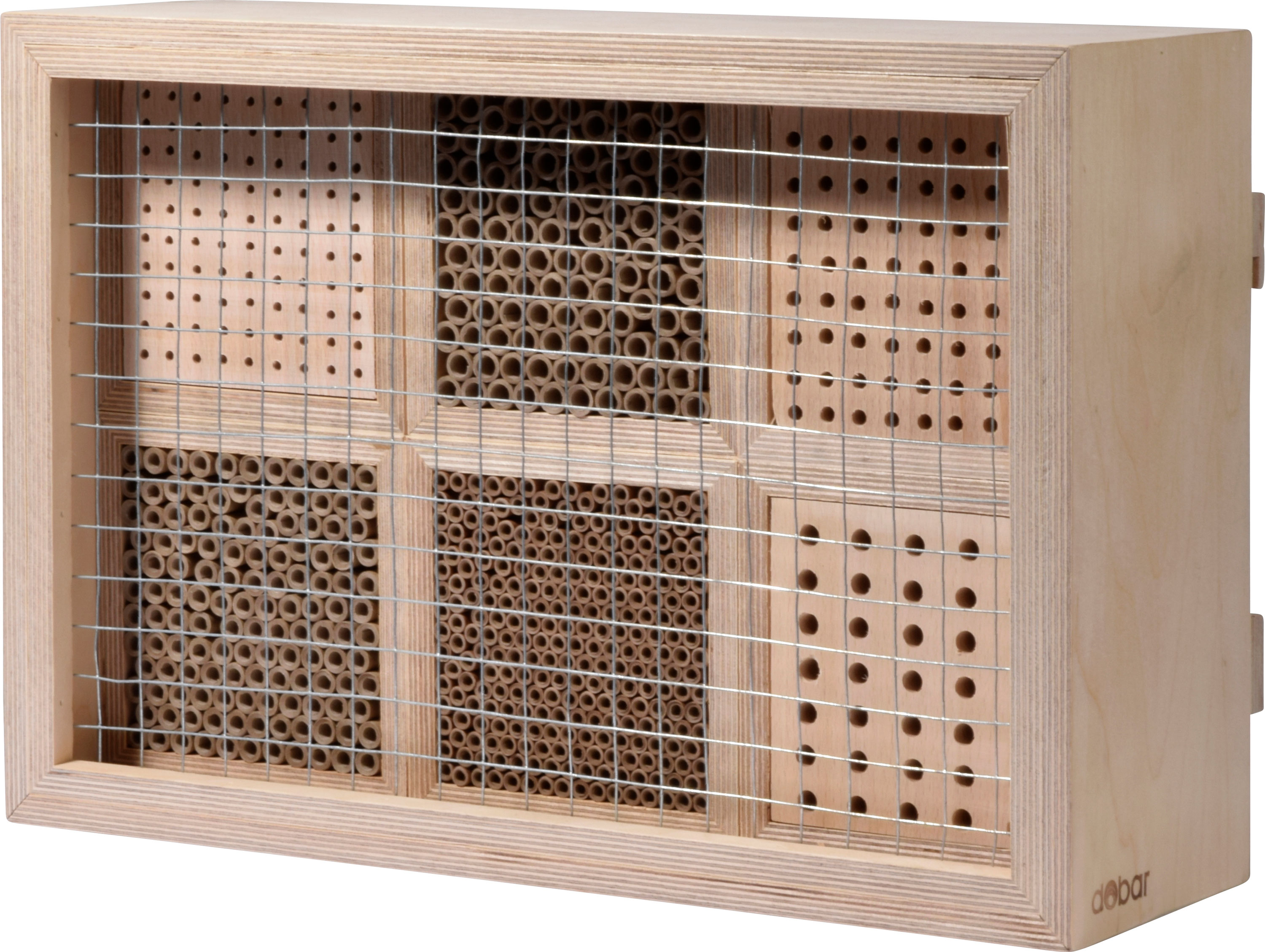 dobar Gro&szlig;e Profi-Wildbienen-Nisthilfe 6 versch. F&uuml;llungen mit Schutzrahmen - versch. Ausf&uuml;hrungen 