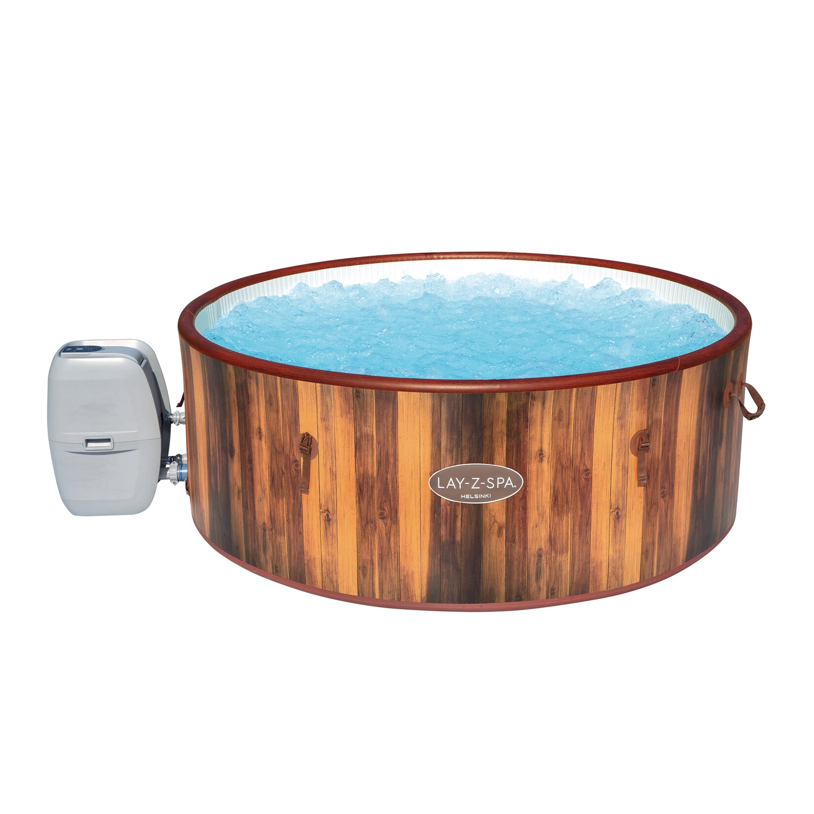 ® LAY-Z-SPA® Whirlpool Helsinki AirJet Plus™ für 7 Personen, Ø 180 x 66 cm, Holz-Optik (Pinie)