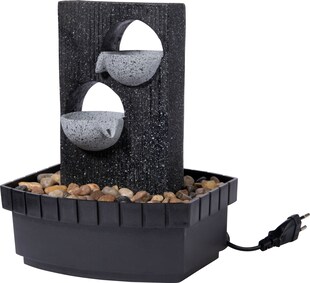 dobar Kleiner Polyresin-Brunnen mit Pumpe - versch. Ausführungen 