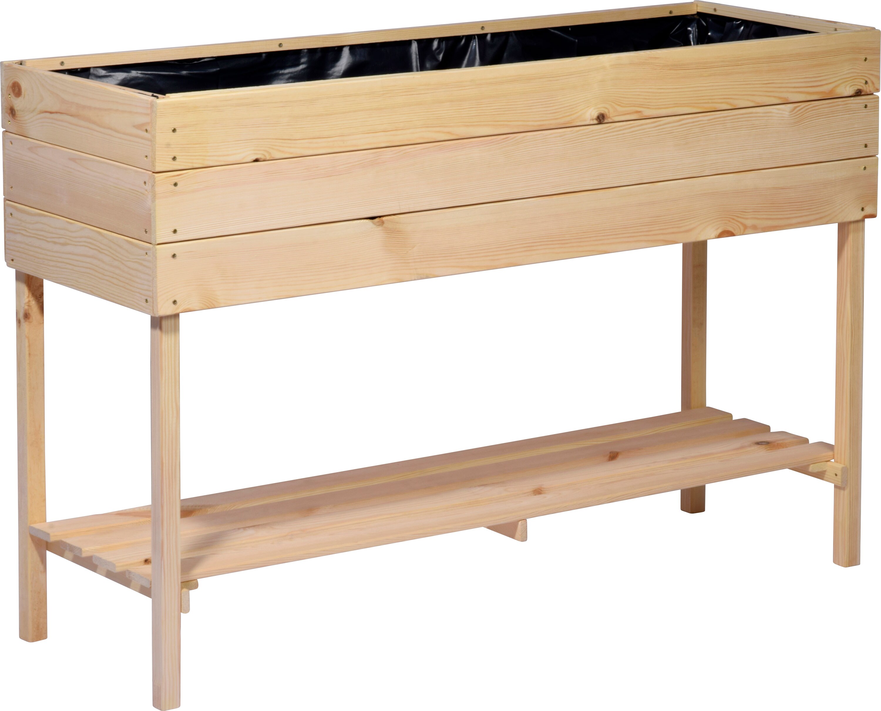 dobar Gro&szlig;es Hochbeet mit Ablagefl&auml;che, Natur - versch. Ausf&uuml;hrungen 