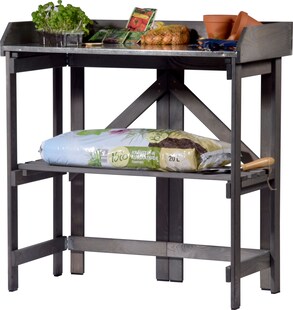 dobar Pflanztisch mit Ablage, zusammenklappbar, Anthrazit 