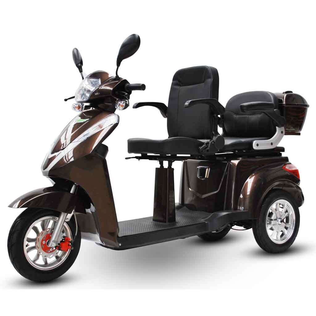 ECO ENGEL 503, Zweisitzer Senioren- / Elektromobil, 25 km/h mit Li-io 30 AH Akku, Braun 
