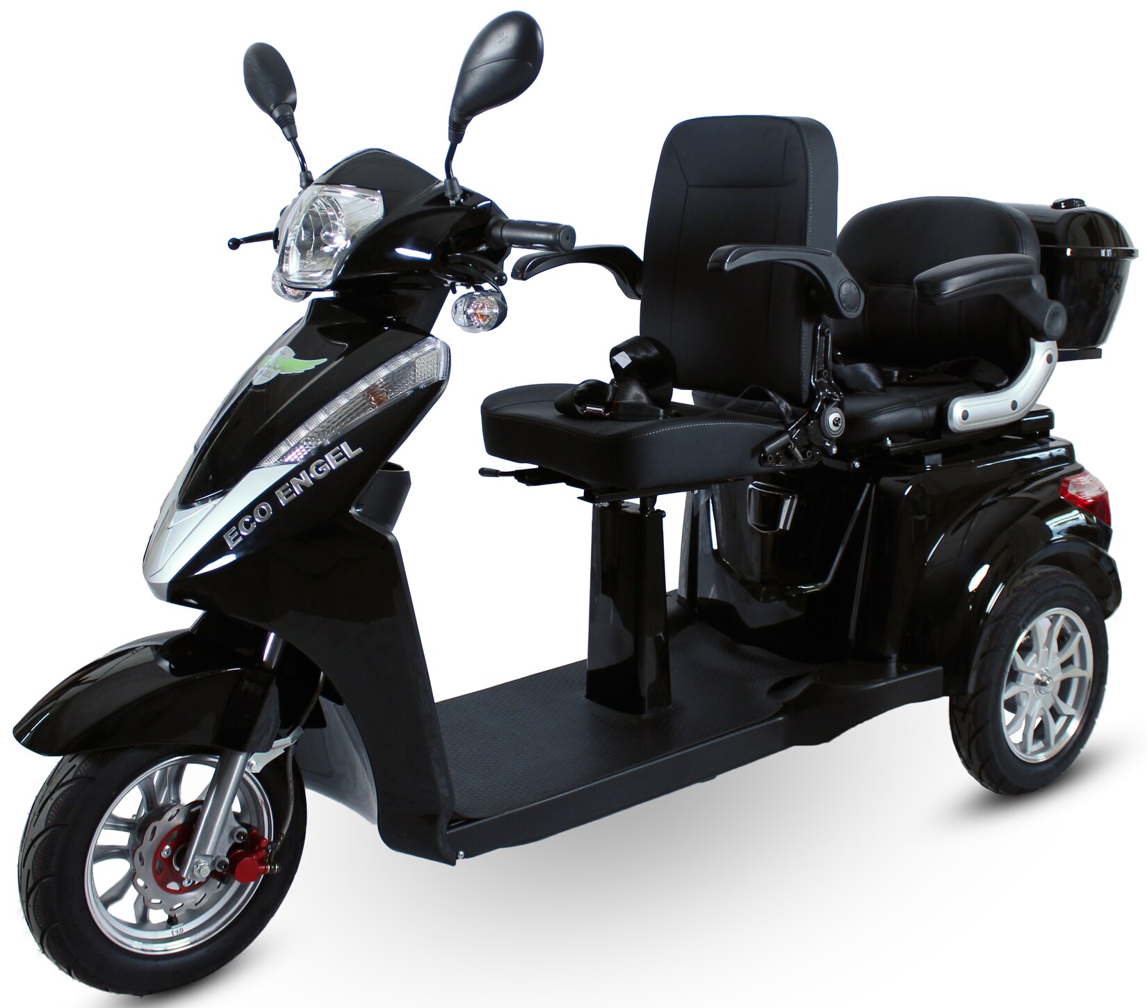 ECO ENGEL 503, Zweisitzer Senioren- / Elektromobil, 25 km/h mit Li-io 30 AH Akku, Schwarz