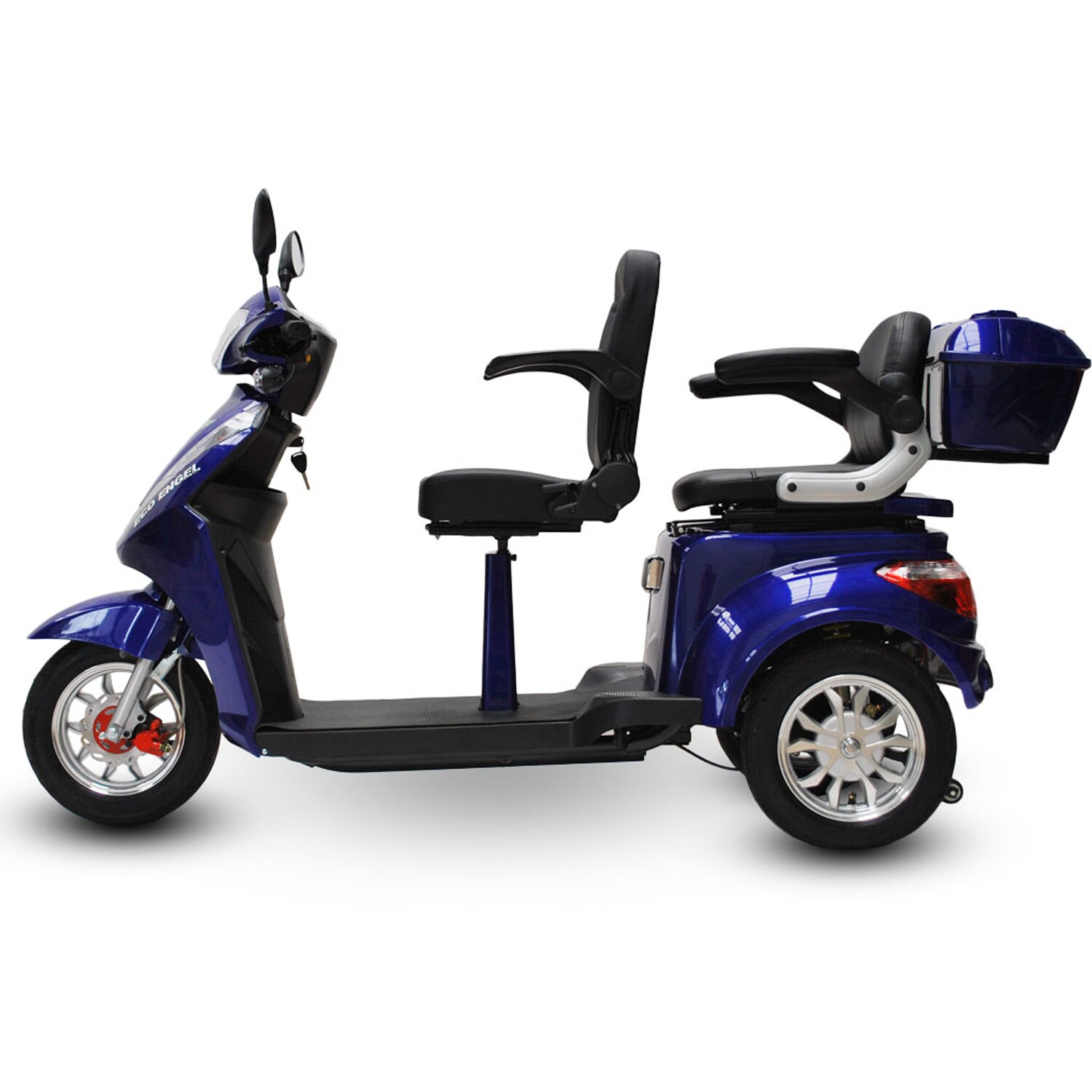 ECO ENGEL 503, Zweisitzer Senioren- / Elektromobil, 25 km/h mit Li-io 30 AH Akku, Blau